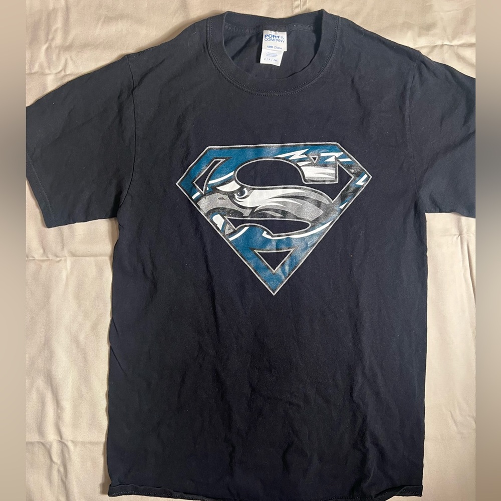 Philadelphia Eagles | T Shirt | S | Black, Eagles Superman logo